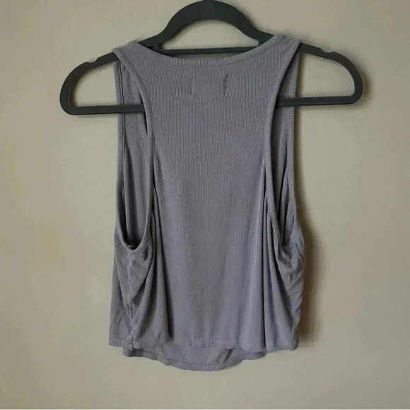 Women's Madewell MWL Rib Split Neck Crop Tank Top Lilac Purple Size XXL - Picture 5 of 6